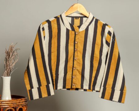 Handmade Block Print Cotton for Women ? Ethnic Floral Printed Top with Long Sleeves